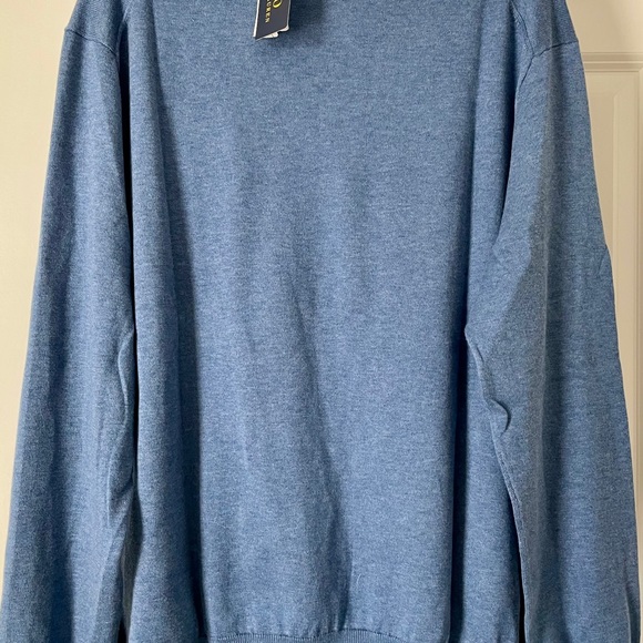 NWT Polo Ralph men’s Lauren Pima Cotton Sweater Blue L - Picture 8 of 15